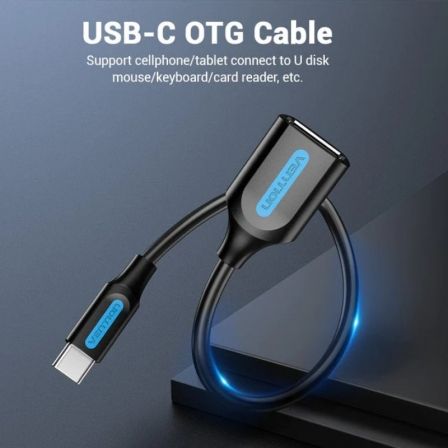 Cable USB 2.0 Vention CCSBB/ USB Tipo-C Macho - USB Hembra/ 15cm/ Negro Cable USB 2.0 Vention CCSBB/ USB Tipo-C Macho - USB Hembra/ 15cm/ Negro