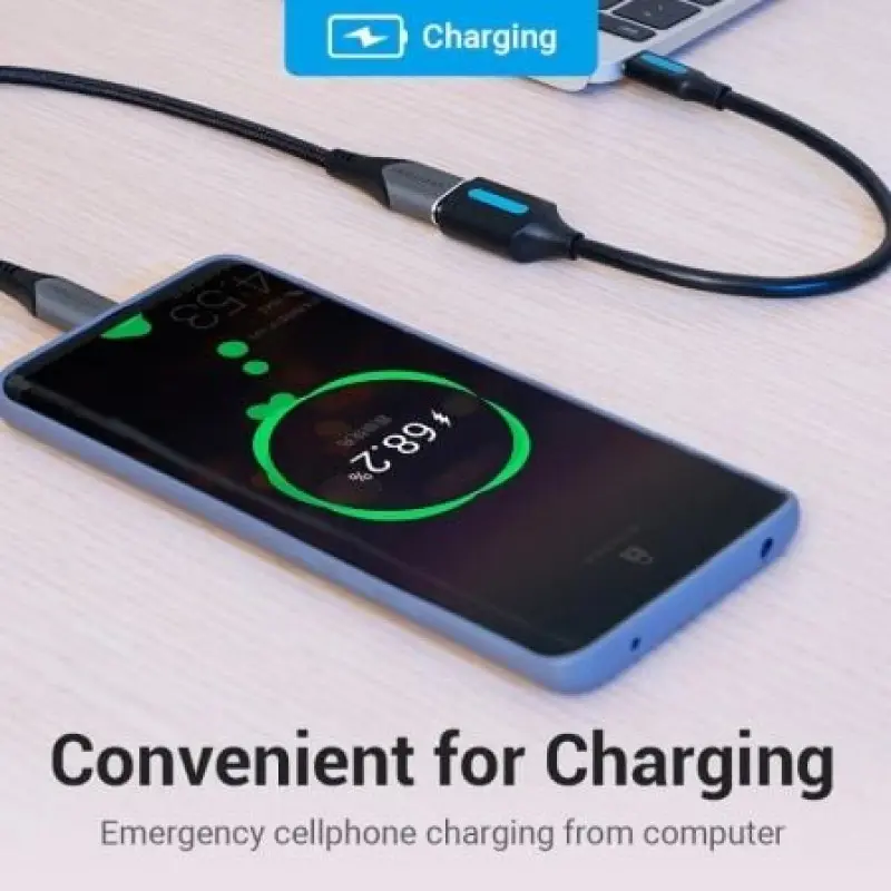 Adaptador USB 3.1 Tipo-C Vention CCVBB/ USB Tipo-C Macho - USB Hembra Adaptador USB 3.1 Tipo-C Vention CCVBB/ USB Tipo-C Macho - USB Hembra