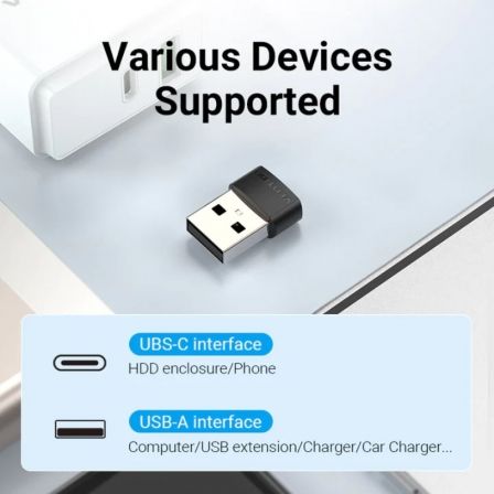 Adaptador USB 2.0 Vention CDWB0/ USB Tipo-C Macho - USB Hembra Adaptador USB 2.0 Vention CDWB0/ USB Tipo-C Macho - USB Hembra