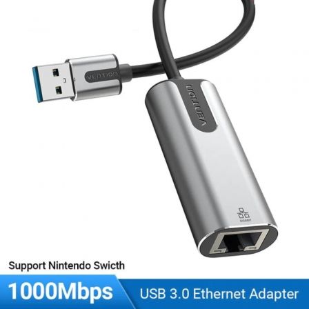 Adaptador USB 3.0 - RJ45 Vention CEWHB/ 1000Mbps Adaptador USB 3.0 - RJ45 Vention CEWHB/ 1000Mbps