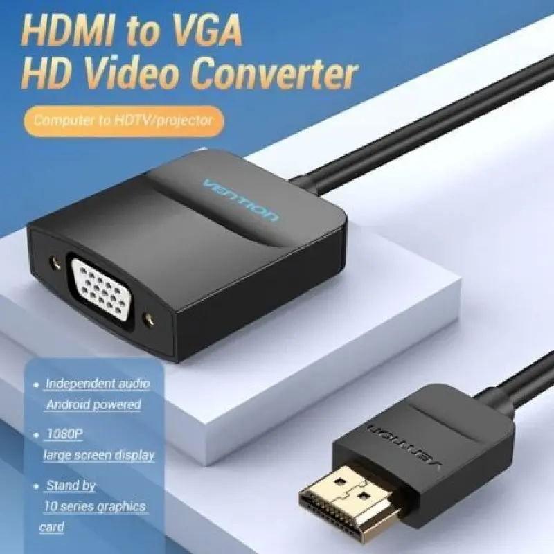 Conversor Vention 42154/ HDMI Macho - VGA Hembra/ 15cm/ Negro Conversor Vention 42154/ HDMI Macho - VGA Hembra/ 15cm/ Negro