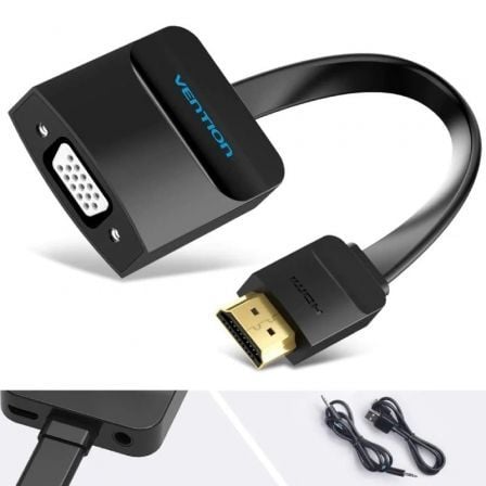Conversor Vention 42161 HDMI Macho - VGA Hembra - Jack 3.5 Hembra/ 15cm/ Negro Conversor Vention 42161 HDMI Macho - VGA Hembra - Jack 3.5 Hembra/ 15cm/ Negro