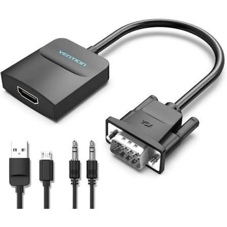 Cable Conversor Vention ACNBF/ VGA Macho - HDMI Hembra/ 1m/ Negro Cable Conversor Vention ACNBF/ VGA Macho - HDMI Hembra/ 1m/ Negro