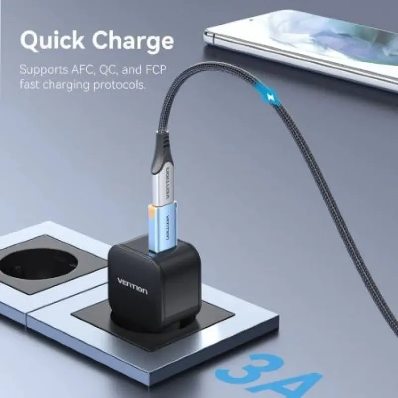 Adaptador USB 3.1 Vention CUAH0/ USB Tipo-C Hembra - USB Macho/ Azul Adaptador USB 3.1 Vention CUAH0/ USB Tipo-C Hembra - USB Macho/ Azul