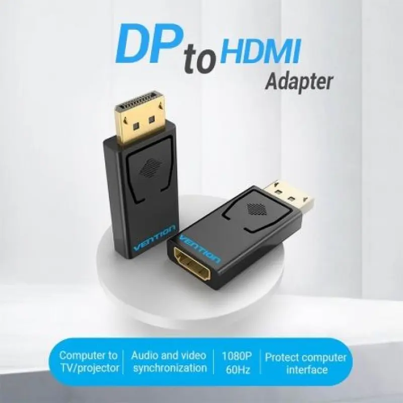 Adaptador Vention HBKB0/ DisplayPort Macho - HDMI Hembra Adaptador Vention HBKB0/ DisplayPort Macho - HDMI Hembra