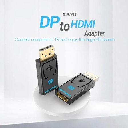 Adaptador HDMI 4K Vention HBPB0/ DisplayPort Macho - HDMI Hembra Adaptador HDMI 4K Vention HBPB0/ DisplayPort Macho - HDMI Hembra