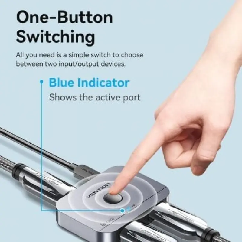 Switch Conmutador 8K HDMI 2.1 Bidireccional Vention AKPH0 HDMI Hembra/USB-C Hembra - 2x HDMI Hembra Switch Conmutador 8K HDMI 2.1 Bidireccional Vention AKPH0 HDMI Hembra/USB-C Hembra - 2x HDMI Hembra
