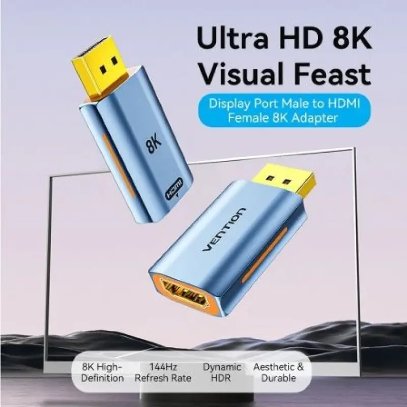 Adaptador Conversor Vention HFMH0/ DisplayPort Macho - HDMI Hembra Adaptador Conversor Vention HFMH0/ DisplayPort Macho - HDMI Hembra