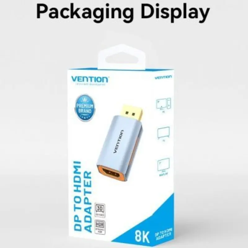 Adaptador Conversor Vention HFMH0/ DisplayPort Macho - HDMI Hembra Adaptador Conversor Vention HFMH0/ DisplayPort Macho - HDMI Hembra