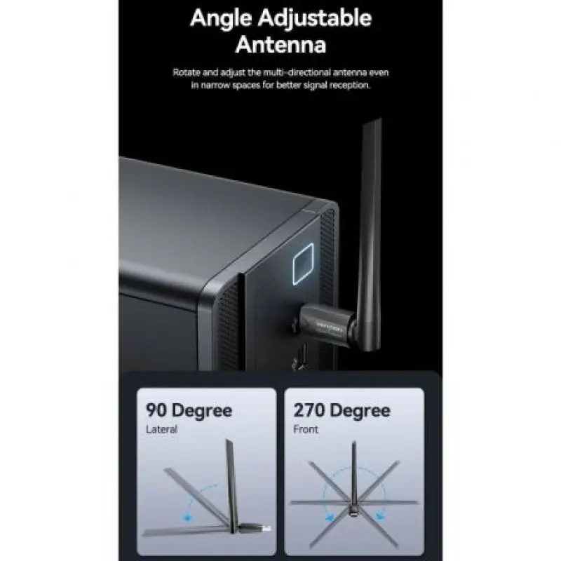 Adaptador USB - WiFi Vention KDTB0/ 650Mbps Adaptador USB - WiFi Vention KDTB0/ 650Mbps