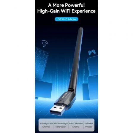 Adaptador USB - WiFi Vention KDUB0/ 650Mbps/ Incluye Drivers Adaptador USB - WiFi Vention KDUB0/ 650Mbps/ Incluye Drivers