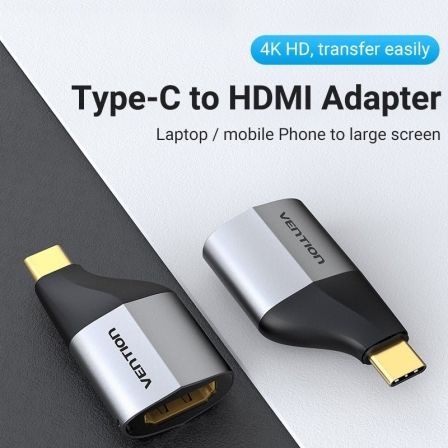 Adaptador USB Tipo-C Vention TCAH0/ USB Tipo-C Macho - HDMI Hembra Adaptador USB Tipo-C Vention TCAH0/ USB Tipo-C Macho - HDMI Hembra