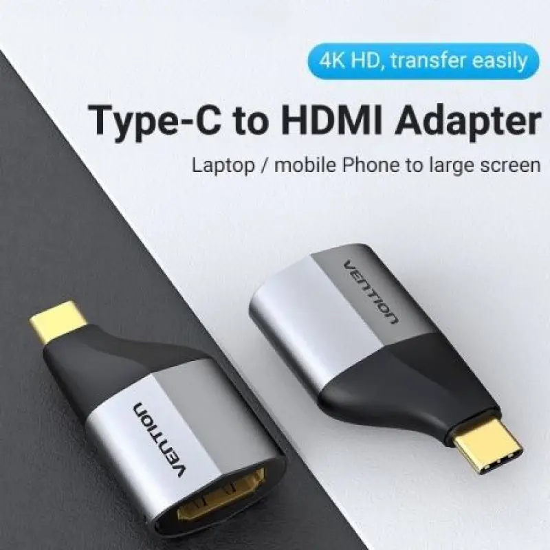 Adaptador USB Tipo-C Vention TCAH0/ USB Tipo-C Macho - HDMI Hembra Adaptador USB Tipo-C Vention TCAH0/ USB Tipo-C Macho - HDMI Hembra