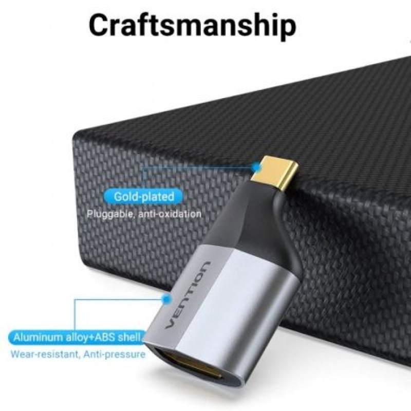 Adaptador USB Tipo-C Vention TCAH0/ USB Tipo-C Macho - HDMI Hembra Adaptador USB Tipo-C Vention TCAH0/ USB Tipo-C Macho - HDMI Hembra