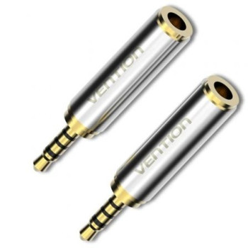 Adaptador Jack Vention VAB-S02/ Jack 2.5 Macho - Jack 3.5 Hembra/ Plata Adaptador Jack Vention VAB-S02/ Jack 2.5 Macho - Jack 3.5 Hembra/ Plata