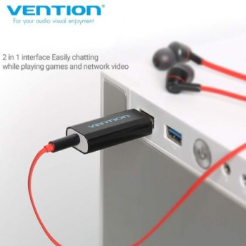 Tarjeta de Sonido Vention VAB-S15-B/ USB Macho - Jack 3.5 Hembra Tarjeta de Sonido Vention VAB-S15-B/ USB Macho - Jack 3.5 Hembra