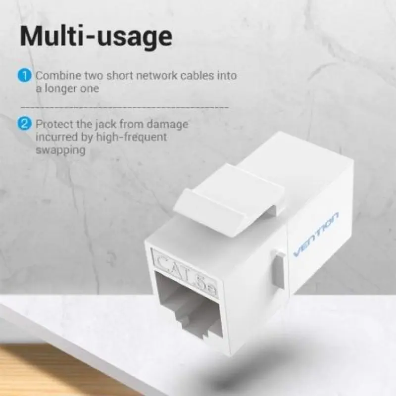Adaptador Conector RJ45 VDD-B07-W Cat5 UTP/ RJ45 Hembra - RJ45 Hembra/ Blanco Adaptador Conector RJ45 VDD-B07-W Cat5 UTP/ RJ45 Hembra - RJ45 Hembra/ Blanco