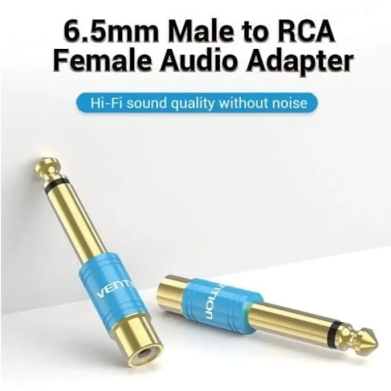 Adaptador Jack Vention VDD-C03/ RCA Hembra - Jack 6.5 Macho/ Azul Adaptador Jack Vention VDD-C03/ RCA Hembra - Jack 6.5 Macho/ Azul