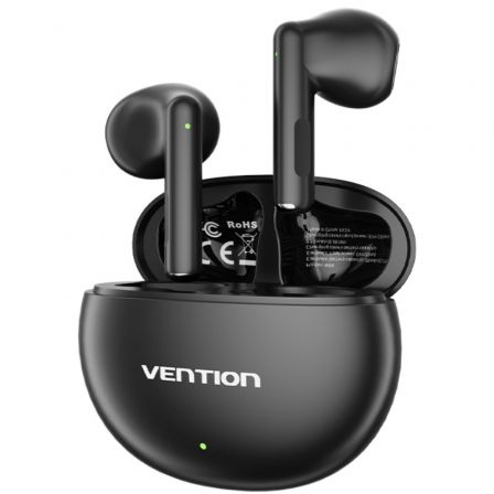Auriculares Bluetooth Vention ELF 06 NBKB0 con estuche de carga/ Autonomía 6h/ Negros Auriculares Bluetooth Vention ELF 06 NBKB0 con estuche de carga/ Autonomía 6h/ Negros
