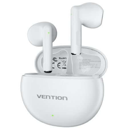 Auriculares Bluetooth Vention ELF 06 NBKW0 con estuche de carga/ Autonomía 6h/ Blancos Auriculares Bluetooth Vention ELF 06 NBKW0 con estuche de carga/ Autonomía 6h/ Blancos