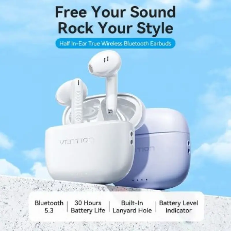 Auriculares Bluetooth Vention ELF E03 NBHP0 con estuche de carga/ Autonomía 6h/ Rosas Auriculares Bluetooth Vention ELF E03 NBHP0 con estuche de carga/ Autonomía 6h/ Rosas