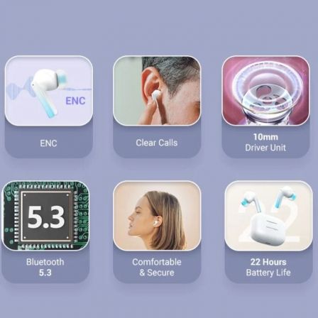 Auriculares Bluetooth Vention ELF E04 NBIW0 con estuche de carga/ Autonomía 6h/ Blancos Auriculares Bluetooth Vention ELF E04 NBIW0 con estuche de carga/ Autonomía 6h/ Blancos
