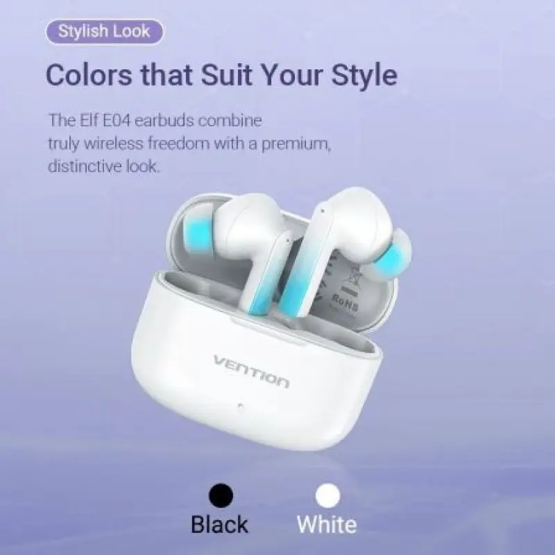 Auriculares Bluetooth Vention ELF E04 NBIW0 con estuche de carga/ Autonomía 6h/ Blancos Auriculares Bluetooth Vention ELF E04 NBIW0 con estuche de carga/ Autonomía 6h/ Blancos