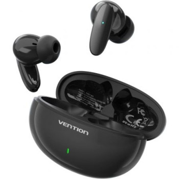 Auriculares Bluetooth Vention NBFB0 con estuche de carga/ Autonomía 7h/ Negros Auriculares Bluetooth Vention NBFB0 con estuche de carga/ Autonomía 7h/ Negros