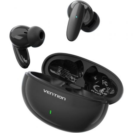 Auriculares Bluetooth Vention NBFB0 con estuche de carga/ Autonomía 7h/ Negros Auriculares Bluetooth Vention NBFB0 con estuche de carga/ Autonomía 7h/ Negros