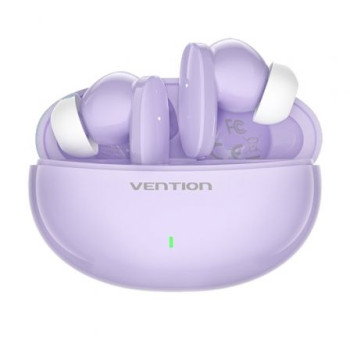 Auriculares Bluetooth Vention NBFV0 con estuche de carga/ Autonomía 7h/ Violetas Auriculares Bluetooth Vention NBFV0 con estuche de carga/ Autonomía 7h/ Violetas