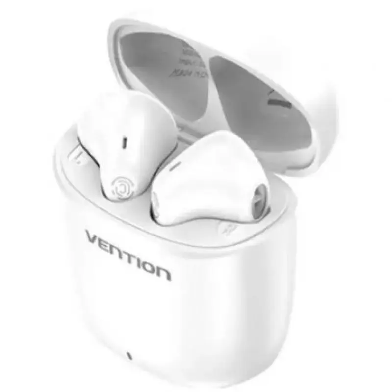 Auriculares Bluetooth Vention NBGW0 con estuche de carga/ Autonomía 7h/ Blancos Auriculares Bluetooth Vention NBGW0 con estuche de carga/ Autonomía 7h/ Blancos