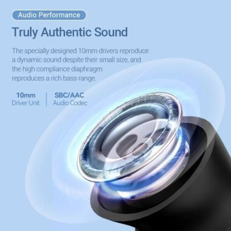 Auriculares Bluetooth Vention Tiny T12 NBLB0 con estuche de carga/ Autonomía 6h/ Negros Auriculares Bluetooth Vention Tiny T12 NBLB0 con estuche de carga/ Autonomía 6h/ Negros