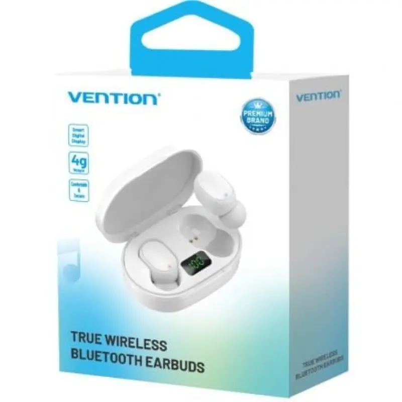 Auriculares Bluetooth Vention Tiny T16 F12W0 con estuche de carga/ Autonomía 7h/ Blancos Auriculares Bluetooth Vention Tiny T16 F12W0 con estuche de carga/ Autonomía 7h/ Blancos
