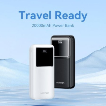 Powerbank 20000mAh Vention FHLB0/ 22.5W/ Negra Powerbank 20000mAh Vention FHLB0/ 22.5W/ Negra