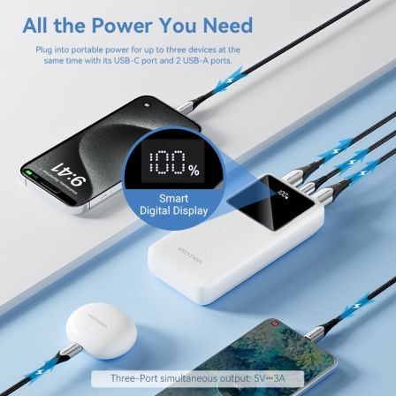 Powerbank 20000mAh Vention FHLB0/ 22.5W/ Negra Powerbank 20000mAh Vention FHLB0/ 22.5W/ Negra