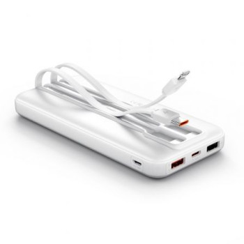 Powerbank 10000mAh Vention FHOW0/ 22.5W/ Blanca/ Incluye Cable USB TIpo-C y Lightning Powerbank 10000mAh Vention FHOW0/ 22.5W/ Blanca/ Incluye Cable USB TIpo-C y Lightning