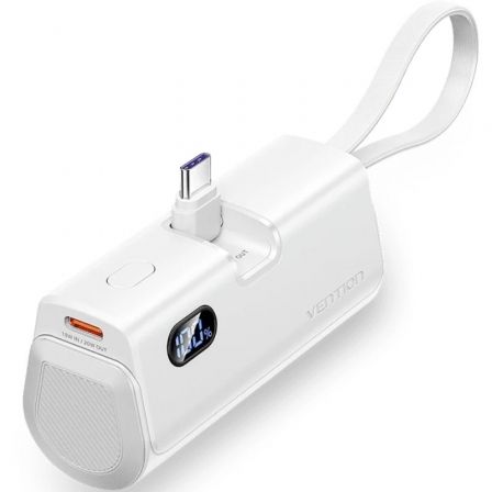 Powerbank 4.800mAh Vention FHQW0/ 22.5W/ Blanca Powerbank 4.800mAh Vention FHQW0/ 22.5W/ Blanca