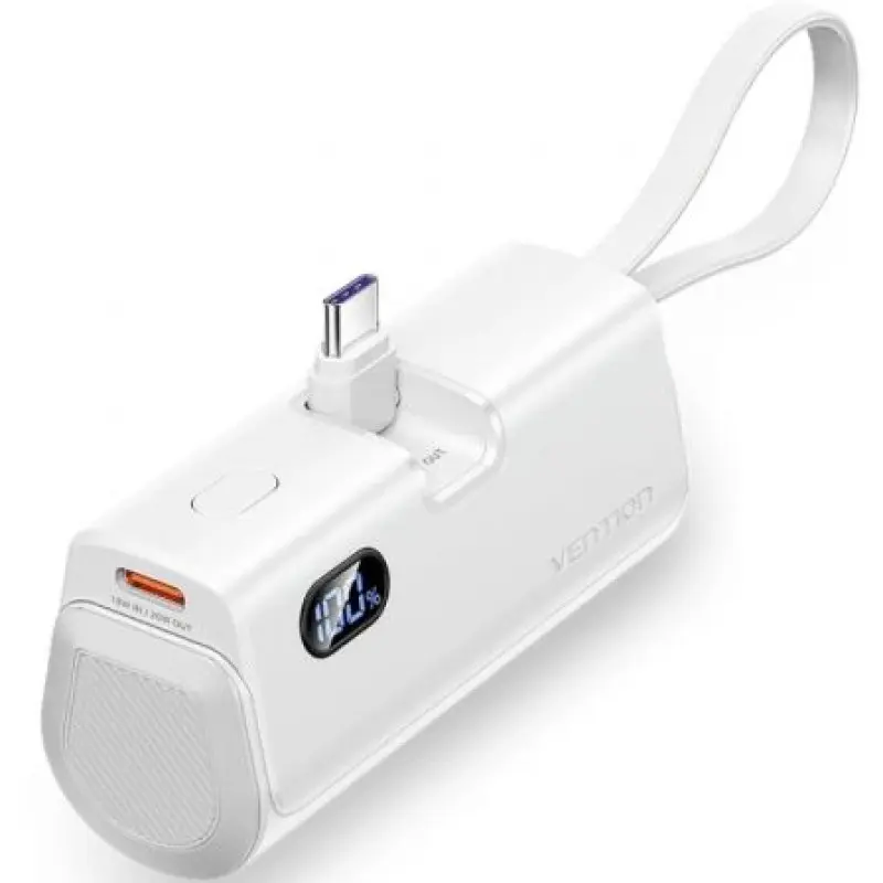 Powerbank 4.800mAh Vention FHQW0/ 22.5W/ Blanca Powerbank 4.800mAh Vention FHQW0/ 22.5W/ Blanca