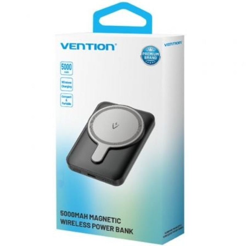 Powerbank 5000mAh Vention FHSW0/ 20W/ Wireless/ Blanca Powerbank 5000mAh Vention FHSW0/ 20W/ Wireless/ Blanca