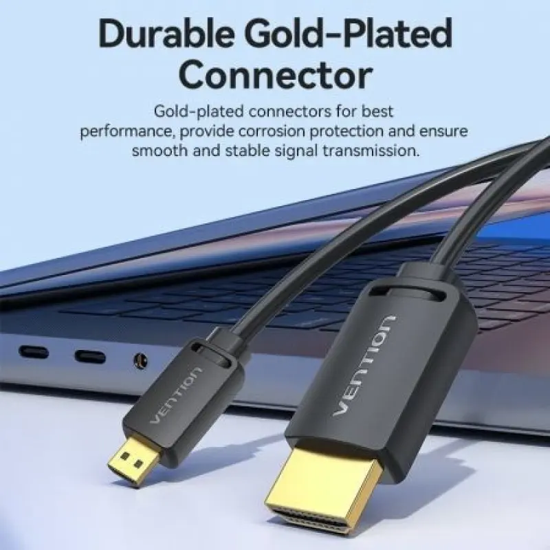 Cable HDMI 4K Vention AGHBF/ HDMI Macho - Mini HDMI Macho/ 1m/ Negro Cable HDMI 4K Vention AGHBF/ HDMI Macho - Mini HDMI Macho/ 1m/ Negro