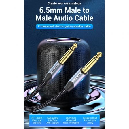 Cable Estéreo Vention BASHG/ Jack 6.5 Macho - Jack 6.5 Macho/ 1.5m/ Gris Cable Estéreo Vention BASHG/ Jack 6.5 Macho - Jack 6.5 Macho/ 1.5m/ Gris