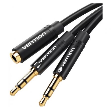 Cable Estéreo Vention BBUBY/ 2x Jack 3.5 Macho - Jack 3.5 Hembra/ 30cm/ Negro Cable Estéreo Vention BBUBY/ 2x Jack 3.5 Macho - Jack 3.5 Hembra/ 30cm/ Negro