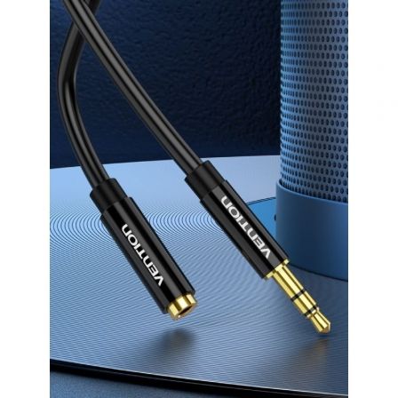 Cable Estéreo Vention BBZBF/ Jack 3.5 Macho - Jack 3.5 Hembra/ 1m/ Negro Cable Estéreo Vention BBZBF/ Jack 3.5 Macho - Jack 3.5 Hembra/ 1m/ Negro