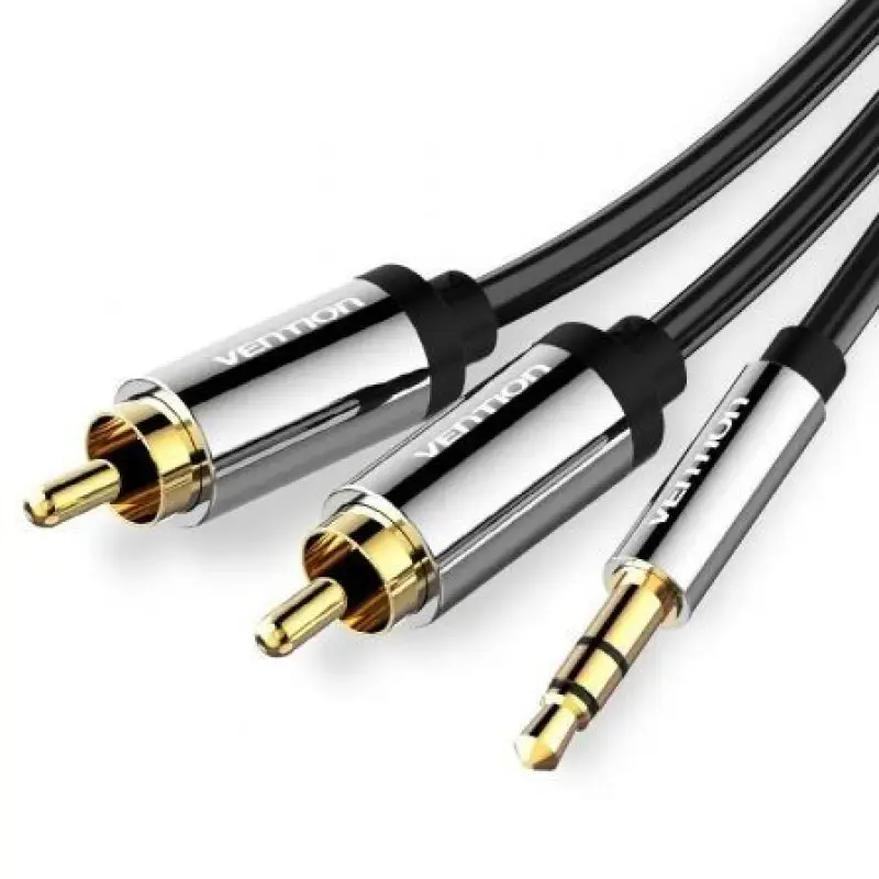Cable Estéreo Vention BCFBF/ Jack 3.5 Macho - 2x RCA Macho/ 1m/ Negro Cable Estéreo Vention BCFBF/ Jack 3.5 Macho - 2x RCA Macho/ 1m/ Negro