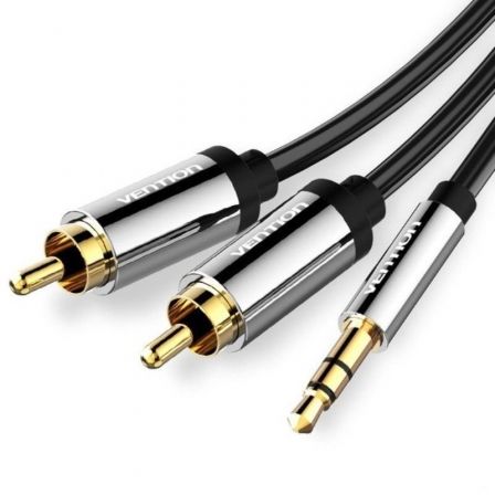 Cable Estéreo Vention BCFBJ/ Jack 3.5 Macho - 2x RCA Macho/ 5m/ Negro Cable Estéreo Vention BCFBJ/ Jack 3.5 Macho - 2x RCA Macho/ 5m/ Negro