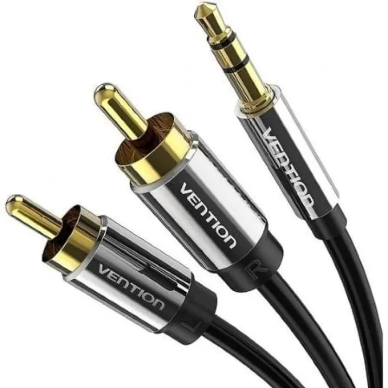 Cable Estéreo Vention BCFBJ/ Jack 3.5 Macho - 2x RCA Macho/ 5m/ Negro Cable Estéreo Vention BCFBJ/ Jack 3.5 Macho - 2x RCA Macho/ 5m/ Negro