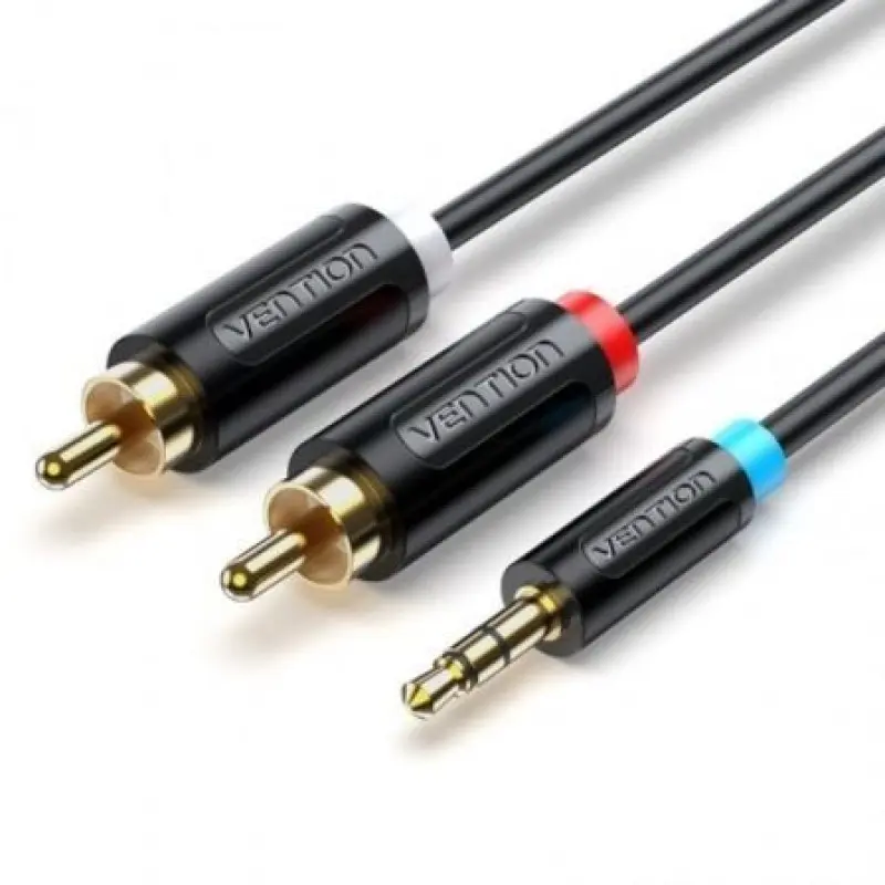 Cable Estéreo Vention BCLBI/ Jack 3.5 Macho - 2x RCA Macho/ 3m/ Negro Cable Estéreo Vention BCLBI/ Jack 3.5 Macho - 2x RCA Macho/ 3m/ Negro