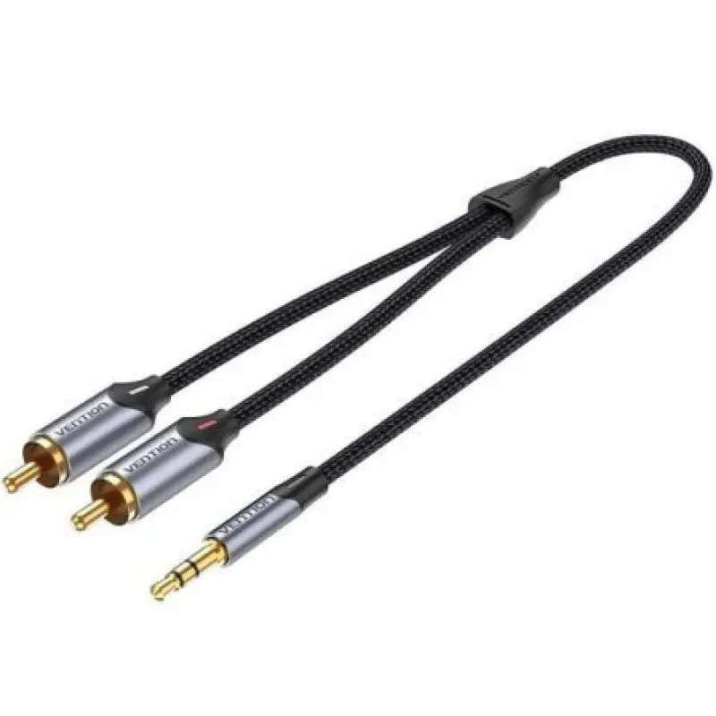 Cable Audio Vention BCNBK/ 2x RCA Macho - Jack 3.5 Macho/ 8m/ Gris Cable Audio Vention BCNBK/ 2x RCA Macho - Jack 3.5 Macho/ 8m/ Gris