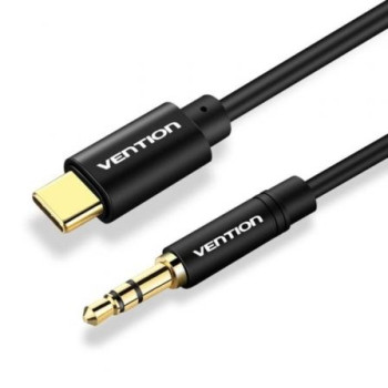 Cable Conversor Audio Vention BGABF/ USB Tipo-C Macho - Jack 3.5 Macho/ 1m/ Negro Cable Conversor Audio Vention BGABF/ USB Tipo-C Macho - Jack 3.5 Macho/ 1m/ Negro