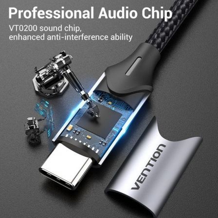 Cable Conversor USB Tipo-C Vention BGNHY/ USB Tipo-C Macho - 2x Jack 3.5 Hembra/ 30cm/ Gris Cable Conversor USB Tipo-C Vention BGNHY/ USB Tipo-C Macho - 2x Jack 3.5 Hembra/ 30cm/ Gris
